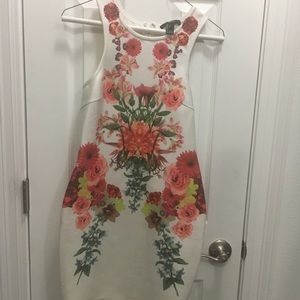 Forever 21 scuba fabric floral dress
